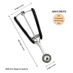 TEMU 1개 헤비듀티 스테인리스 쿠키 도우 스푼 트리거 릴리즈 - 프로페셔널 스쿱, 멜론 & 도우 스패출러 - 상업용/가정용 주방 도구 - 쉬운 세척 디자인 , 디저트 가게, 가정용 - 내구성 강한 304 스테인리스 구조, 도우 스크래퍼, 디저트 준비, 다기능 주방용품, 고품질 주방도구, 베이킹 필수품, 멀티펑션 주방용품