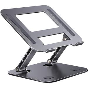 TEMU 책상용 노트북 스탠드, 인체공학적 조절 가능한 접이식 컴퓨터 스탠드, 헤비듀티 카본 스틸 래퍼스, 10