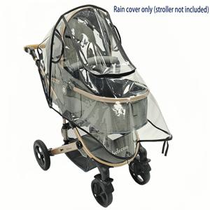 TEMU 유모차용 범용 투명 통기성 레인 커버, 방수, 방풍, 방진 액세서리, 여행 중 날씨 보호를 위한 지퍼 특징, 표준 우산형 유모차에 적합