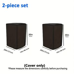 TEMU 2개 세트 보호용 스피커 커버 - 210D 실버 옥스포드 원단, 드로스트링 바닥, 사계절 효과적 보호, 블랙, 10인치, 12인치, 15인치