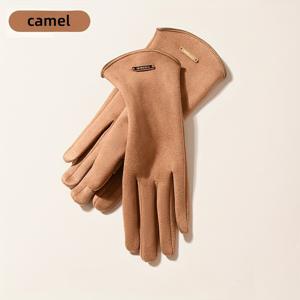TEMU 1쌍 우아한 캐주얼 따뜻한 장갑, 휴일, 데이트, 오페라, 파티, 결혼식, 해변, 가을/겨울 터치스크린 핑거 장갑