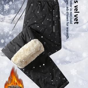 TEMU 새로운 가을/겨울 여성 스포츠 캐주얼 긴 바지, 두꺼운 보온 플리스 안감 레그 팬츠, 스포츠 및 스키에 적합, 스타일리시하고 다재다능한 디자인, 데일리 출퇴근 및 야외 활동에 적합