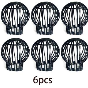 TEMU 6개 세트 두꺼운 배수구 막힘 방지기 - 지붕 및 실외 바닥 스트레이너 보호대, 이물질 및 먼지 필터 메쉬 커버, 내구성 있는 플라스틱 소재 낙엽 가드, 다운스파우트용