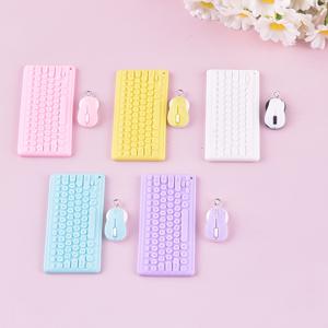 TEMU 10개입 산뜻한 캔디 컬러 키보드 및 마우스 레진 장식, 귀걸이 및 목걸이 등 주얼리 추가용