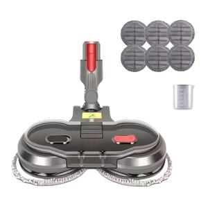 TEMU 다이슨 V15, V11, V10, V8, 및 V7 청소기 모프 헤드 호환. 탈착식 물통 및 6개의 재사용 가능한 모프 패드 포함. 청소기 액세서리 및 청소 도구, 특히 나무 바닥, 타일, 유리 표면 청소에 적합. 가정 청소의 훌륭한 도우미