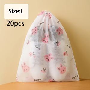 TEMU 신발 보관백 20개, 신발 건조백, 황변 방지 신발 커버, 방진 신발백, 흰색 스니커즈용 방습 부직포 가방, 선반 바구니