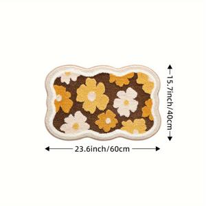 TEMU 푹신한 욕실 러그 발매트 1개, 매우 부드럽고 흡수성이 뛰어난 욕실 매트, 욕실 바닥, 세면대, 욕조, 샤워실용 미끄럼 방지 편안한 욕실 매트, 집 꾸미기, 가을 장식