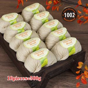 TEMU 10개 묶음, 새로운 아름다운 노예 울 실, 모조 울 묶음, 따뜻한 울 실, 니트 조끼 스웨터 코트, 고품질 울 실 묶음