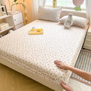 TEMU 3피스 침구 세트 (매트리스 커버 1개 + 베갯잇 2개), 가정 및 여행용, 작은 꽃무늬 프린트, 가볍고 부드럽고 피부에 편안함, 모든 계절에 적합, 호텔, 침실 및 게스트룸에 이상적, 깊은 포켓