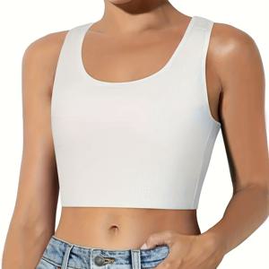 TEMU GOTOLY 여성용 톰보이 스타일 체스트 하네스 베스트, 고탄력으로 편안함과 편리함, 앞뒤 넓은 스트랩으로 가슴 지지력 강화, 가슴을 쉽게 평평하게 만들어줍니다