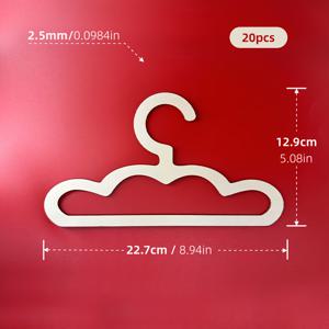 TEMU 5/10/20/30개입 둥근 모서리 구름 모양 나무 아기 및 반려동물 건조대, 고양이 및 강아지 옷을 위한 두꺼운 걸이형 건조대, 아기 의류를 위한 접이식 보관대
