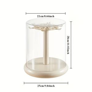 TEMU 투명 회전 디스플레이 스탠드, 피규어 보관대, 미니어처 스탠드, 수집품, 소프트 토이 정리대, 쌓기 가능한 수집품 디스플레이 스탠드, 인형 미포함, 크리스마스 & 할로윈 선물, 보관함 & 정리함, LABUBU 호환