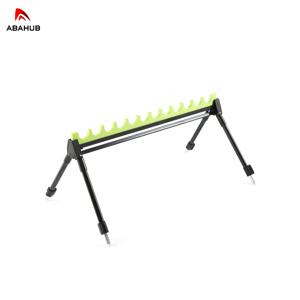 TEMU ABAHUB 헤비듀티 조절 가능 접이식 멀티폴 낚시/깃발/간판 홀더 - 2단 알루미늄 합금 텔레스코픽 폴, 다중 구멍, 경량 접이식 스탠드, 야외 행사, 시장, 사냥 및 호숫가 사용 (그린)