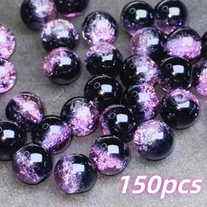 TEMU 150/60개 고품질 블랙 앤 퍼플 비즈, 주얼리 추가, 팔찌, 목걸이, 귀걸이, 데일리 착용, 할로윈 주얼리, 비즈 모음, 주얼리 제작용 비즈, 팔찌용 비즈, 목걸이용 비즈, 귀걸이용 비즈에 적합