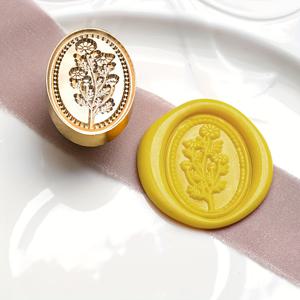 TEMU 1개 새 스탬프 헤드 왁스 실 꽃과 풀 레트로 불규칙 프로스트 릴리프 솔리드 브라스 선물 포장 수동 DIY