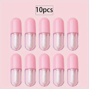 TEMU 10개입 0.07oz 리필 가능 립글로스 튜브 & 밤 병 DIY 립 오일 여행용 투명 립스틱 용기 여성 메이크업 액세서리