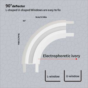 TEMU 1세트 알루미늄 합금 V자형 초슬림 커튼 트랙 - 조절 가능한 스플라이싱 샤워커튼 레일, 천장/벽걸이 싱글 트랙, 무소음. 가정 및 기숙사 욕실용. 롤러 10개 + 전용 코너피스 1개 포함