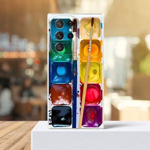 TEMU 폰 케이스: 컬러 피그먼트 트레이 투명 소프트 케이스, 갤럭시 S25 울트라 S24 S24플러스 S24FE S23 S23플러스 S23FE S22 S22플러스 S21FE S20 S20플러스 S20FE S10e S10플러스 S10라이트 S9 노트20울트라 노트10+ 노트9 8 호환