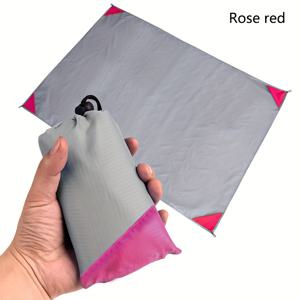 TEMU 야외 캠핑 매트, 피크닉 매트 및 해변 매트, 끈으로 조이는 포켓이 있는 초경량이며 휴대하기 쉽고 편리한 접이식 잔디 야외 매트, 등산/야외 하이킹/캠핑/피크닉/잔디 휴식을 위한