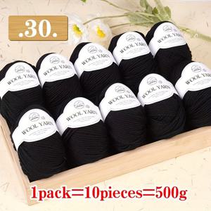 TEMU 초보자에게 적합한 소프트하고 가벼운 오스트레일리안 울 원사, 가을과 겨울용 재킷, 모자, 스카프, 담요 등에 적합한 핸드우븐 원사, 업그레이드된 미세 스파인 메리노 4가닥 중간 거친 양모 실 10팩