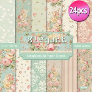 TEMU 24개입 6x6인치 에스테틱 스크랩북 페이퍼 원더랜드 패턴 단면 스크랩북 데코페이지 페이퍼 패드 DIY 공예 저널링 스크랩북 용품 선물 포장 앨범 아트 장식용 공예지