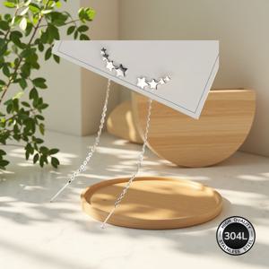 TEMU 저자극성 스테인리스 스틸 별 태슬 귀걸이. 편안하게 착용할 수 있으며, 간편하고 우아한 이 고품질 패션 귀걸이는 여성에게 적합하며, 일상복 또는 파티에 적합하며 여성에게 완벽한 선물이 될 것입니다.