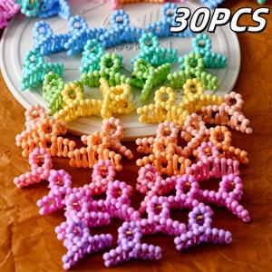 TEMU 30개 혼합 컬러 소형 헤어 클립, 앞머리 사이드 클립, 일상용 스타일리시 헤어 액세서리, 다재다능한 미니멀 디자인