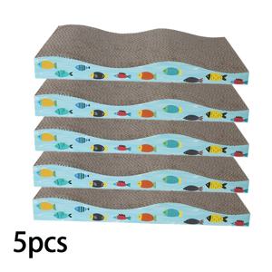 TEMU 대형 골판지 고양이 스크래치 보드 5/3/2/1개 - 양면 스크래치, 미끄럼 방지 베이스, 두꺼운 내구성 디자인, 실내 고양이용, 가구 보호 및 발톱 관리, 고양이 장난감 & 매트리스, 스크래치 방지 소재