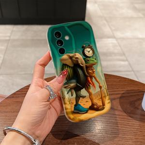 TEMU 휴대폰 케이스 - 패션 사막 콤비네이션 B-BRAINROT 패턴 삼성 갤럭시 A56 A26 A36 A55 A35 A06 A16 A05 A14 A24 A34 A54 A15 A05S A25 A23 A33 A53 A73 A13 4G 5G 낙하 방지 소프트 TPU 후면 커버