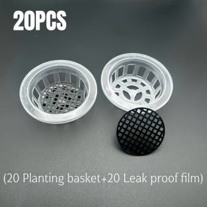 TEMU 20개 수경재배 바구니, 플라스틱 화분, 홈 발코니 가드닝 및 육묘장용 수경 재배용 식물 키우기