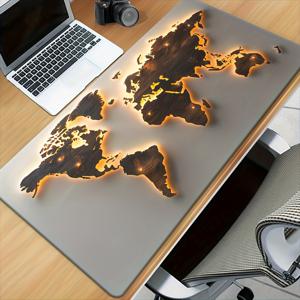 TEMU XXL 대형 세계 지도 책상 매트 - 어두운 배경, 야광 대륙, 미끄럼 방지 고무 베이스, 게이밍 및 사무용 책상용, PC 및 노트북 키보드 및 마우스 패드에 적합, 작업 공간 장식 - 여행자 지리 애호가, 홈 오피스 셋업, 데스크탑 액세서리, 매끄러운 표면, 여행 애호가를 위한 이상적인 선물