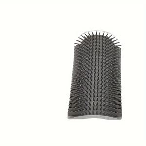 TEMU 고양이 셀프 그루머 (나사 및 접착제 포함), 플라스틱 마사지 빗, 벽면 고정 코너 스크래처, 충전 불필요한 펫 그루밍 도구, 털 관리 및 편안함을 위한 제품