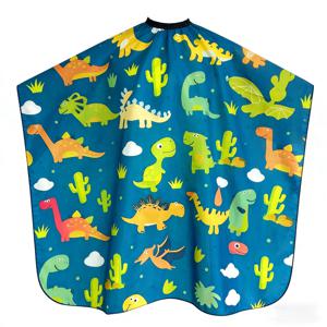 TEMU 공룡 테마 헤어컷 케이프 - 세척 용이, 끈적임 방지, 정전기 방지 이발 가운