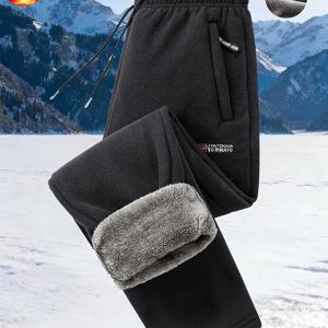 TEMU 남성용 보온 겨울 바지 - 열저항 기능, 루즈핏 팬츠 - 하이킹, 야외 활동 및 날씨에 적합 - 여행용 따뜻한 캐주얼 바지, 이상적인 선물 (손세탁 가능)
