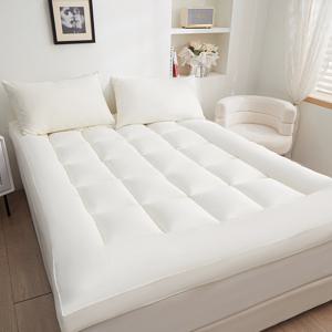 TEMU 룸시드 사계절 침대 토퍼 푹신한 매트리스 요매트 부드럽고 두꺼운 토퍼 매트리스 바닥, 타타미에 적합, 모든 계절에 사용 가능, 편안함