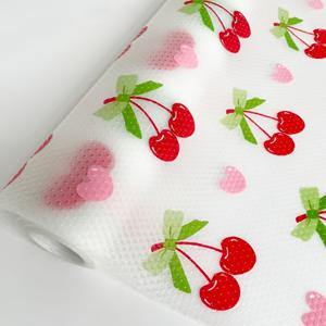 TEMU 1롤, 방수 냉장고 라이너, 미끄럼 방지, 세탁 가능, 재사용 가능, EVA 소재, 신규 업그레이드 체리 패턴, 냉장고 및 주방 장식용, 냉장고 라이너, 서랍 라이너, 신발장 라이너, 캐비닛 라이너, 선반 라이너