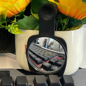 TEMU 1pc 프라이버시 蜜罐 방지 볼록 거울 - 360° 각도 조절식 사각지대 없는 사무실 책상 거울, 컴퓨터 모니터 및 작업 공간 안전용 (소형 원형 광각 백미러)