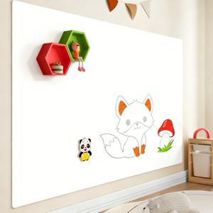 TEMU 1롤 자체 접착식, 제거 가능한 칠판 및 화이트보드 벽 스티커, 화이트보드 포함 3개 마커, 칠판 포함 5개 분필, 비닐 소재, 교실, 가정용 메시지 보드 및 사무실 회의 화이트보드에 적합