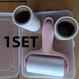 TEMU 휴대용 미니 먼지 제거 롤러 (교체 가능한 시트 포함) | 털, 먼지, 의류 섬유 제거를 위한 수동 애완 동물 털 제거기 - 휴대 및 이동 중 청소에 적합, 가정, 자동차, 야외 및 출장에 적합 - 교체 가능한 시트