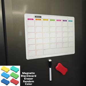 TEMU 1 세트 자석 냉장고 캘린더 및 자석 화이트보드 펜 및 지우개 | 냉장고 접착식, 스케줄링, 알림, 쇼핑 목록을 위한 자석 마커가 있는 재사용 가능한 주방 계획 보드 - 월별 및 주간 계획 영역