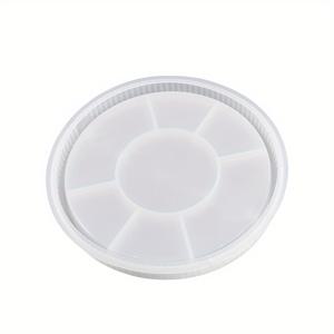 TEMU 레진으로 제작된 원형 트레이 몰드. 엣지가 있는 대형 원형 디자인으로 실리콘 에폭시 레진 캐스팅에 적합합니다. 아게트 트레이, 서빙 보드, 양초 홀더, 주얼리 보관, 그리고 홈 데코용 과일 또는 트레이에 이상적입니다.