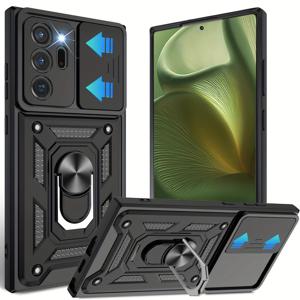 TEMU 폰 케이스: S24 울트라 S24 FE S23 울트라 S22 울트라 노트 20 울트라용 금속 스탠드 내장 충격방지 헤비 하드 케이스