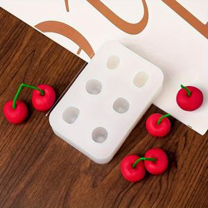 TEMU 체리 모양 실리콘 몰드, 레진 양초 및 기타 공예품 제작에 적합