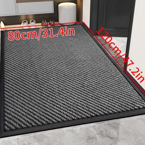 TEMU 1개 동양 헤비듀티 미끄럼 방지 야외 도어매트 - 기계 제작 폴리에스터 & PVC, 회색/진한 빨간 별무늬 패턴, 쉬운 청소 직사각형 매트 (파티오, 현관, 복도용) - 내구성 있는 홈 데코 필수품, 전면 문용 도어매트, 파티오 액세서리, 별무늬 디자인, 튼튼한 PVC 백킹, 현대적 매트, 휴일 장식용