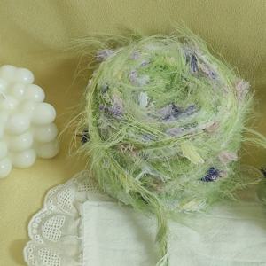 TEMU 50G 신선한 그린 특수 핸드믹스 얀, 수제 코바늘 스카프, 모자, 가방, 머리끈, 카드 홀더 소재, 생동감 넘치는 색상, 초보자에게 적합, 젊은 기운