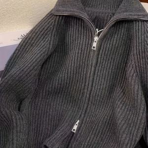 TEMU 신상 트렌디 가을 겨울 패션 우아한 여성 라펠 지퍼 가디건 코트 LL168