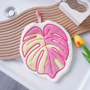 TEMU 1개 편안한 플러시 만화 투톤 거북이 등 손수건 | 핑크 & 그린, 폴리에스터, 원단, 손세탁만 가능, 주방 및 욕실용 크리스마스 선물