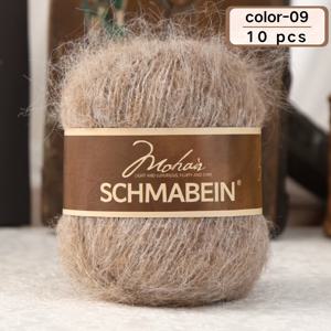 TEMU 부드럽고 푹신하며 통기성이 좋은 따뜻한 모헤어 털실 10개 세트입니다. 손뜨개 스웨터, 재킷, 스카프, 모자, 숄, 담요 및 다양한 공예 및 가정용품 제작에 적합합니다.