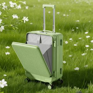 TEMU 모던 다기능 다용도 캐리어 20인치 대용량 360도 회전 여행용 가방 PC 캐리어 전면 오픈,컵홀더 있는 하드 슈트케이스