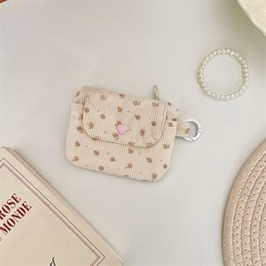 TEMU 코듀로이 코인 파우스, 여성용 지갑, 지퍼 카드 홀더, 은행 카드 ID 가방, 립스틱 메이크업 파우치